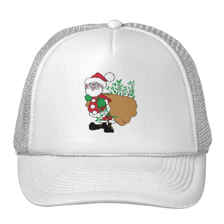 Santa Claus planting trees Hats