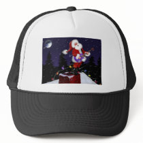 Santa Claus Playing Electric Guitar hats
