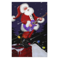 Santa Claus Playing Electric Guitar stationery