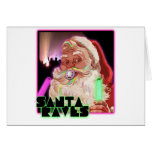 Santa Claus Rave shirt Greeting Card