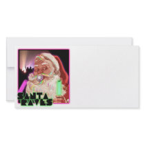 Santa Claus Rave shirt Photo Greeting Card