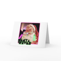Santa Claus Raves - Funny Santa Raver cards by dustyvinyldesign Santa Claus Raves - Funny Santa Raver cards