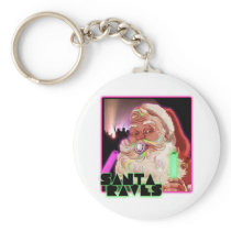 Santa Claus Raves - Funny Santa Raver Key Chain