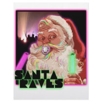 Santa Claus Raves - Funny Santa Raver Letterhead Design