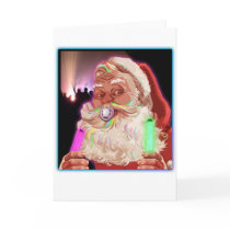 Santa Claus Raves Funny Santa Raver- No Text - cards by dustyvinyldesign Santa Claus Raves Funny Santa Raver- No Text - cards