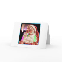 Santa Claus Raves Funny Santa Raver- No Text - cards by dustyvinyldesign Santa Claus Raves Funny Santa Raver- No Text - cards