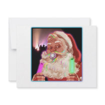 Santa Claus Raves Funny Santa Raver- No Text - invitations by dustyvinyldesign Santa Claus Raves Funny Santa Raver- No Text - invitations