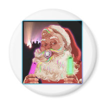 Santa Claus Raves Funny Santa Raver- No Text - magnets by dustyvinyldesign Santa Claus Raves Funny Santa Raver- No Text - magnets