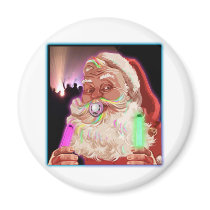 Santa Claus Raves Funny Santa Raver- No Text - magnets by dustyvinyldesign Santa Claus Raves Funny Santa Raver- No Text - magnets