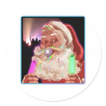 Santa Claus Raves Funny Santa Raver- No Text - stickers by dustyvinyldesign Santa Claus Raves Funny Santa Raver- No Text - stickers