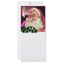 Santa Claus Raves - Funny Santa Raver rack cards by dustyvinyldesign Santa Claus Raves - Funny Santa Raver rack cards