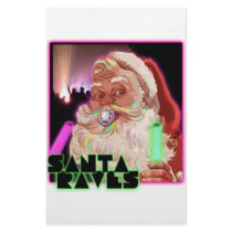 Santa Claus Raves - Funny Santa Raver Stationery