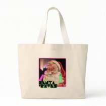 Santa Claus Raves - Funny Santa Raver Tote Bags