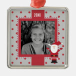 Santa Claus Red Dots Merry Christmas Ornament