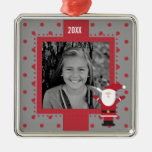 Santa Claus Red Dots Merry Christmas Ornament