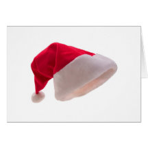 Santa Claus Red Hat Greeting Card