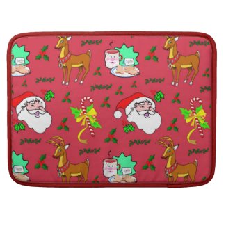 Santa Claus – Reindeer & Candy Canes Sleeve For MacBook Pro