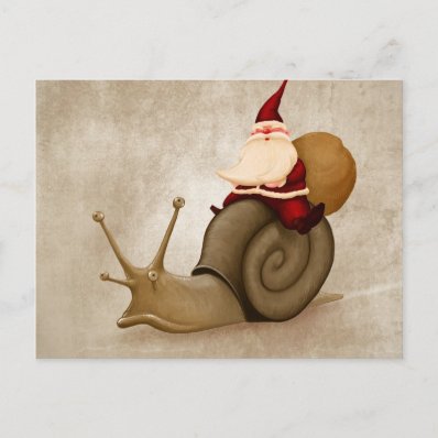 Santa Claus rides nail Postcard