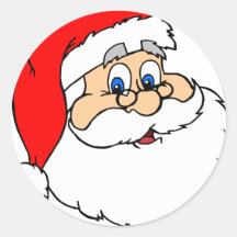 Santa Claus Round Stickers