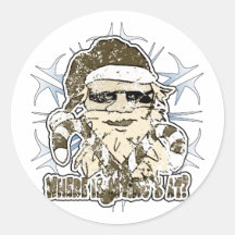 Santa Claus Round Stickers