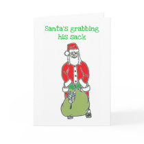 Santa Claus Sack Christmas Greeting Card Design