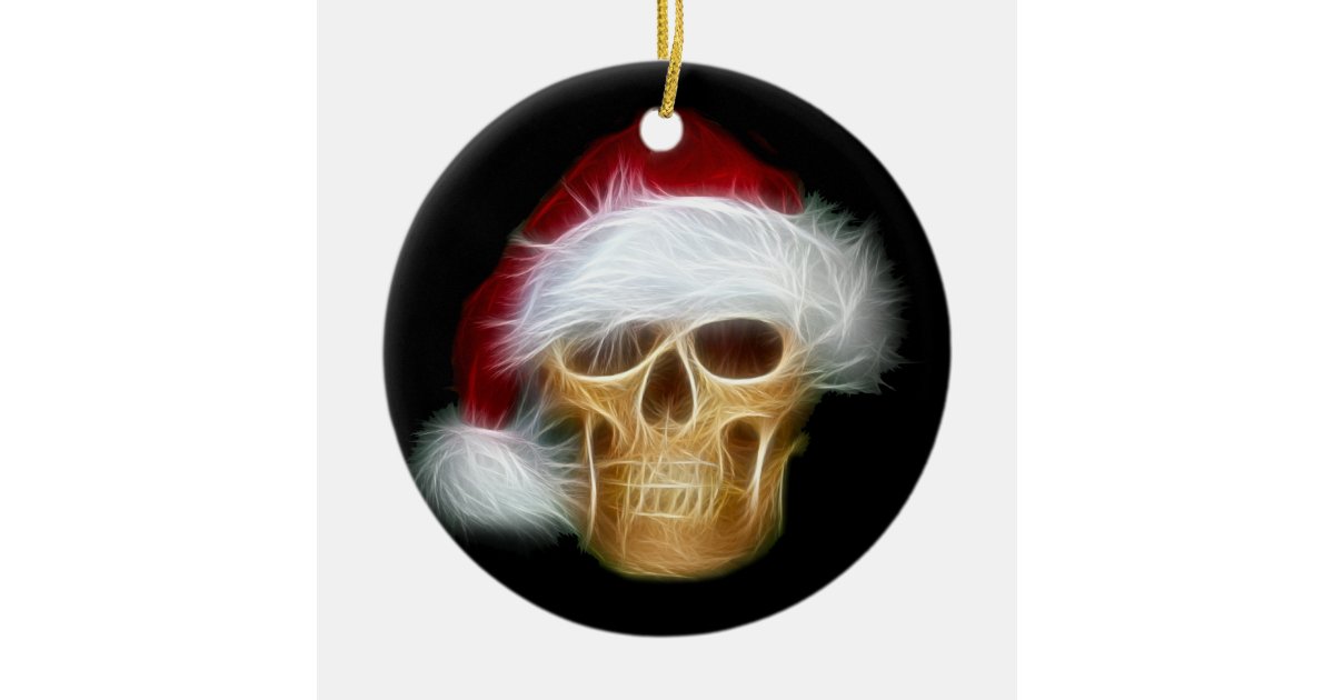 santa claus skull double sided ceramic round christmas santa claus skull double sided ceramic round christmas