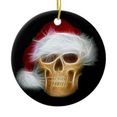 Santa Claus skull Christmas Tree Ornaments