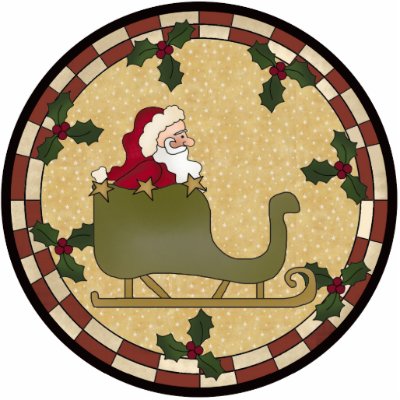 Santa Claus Sleigh Ornament Cut Outs by christmas_tshirts
