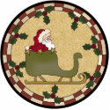 Santa Claus Sleigh Ornament photo sculptures