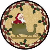 Santa Claus Sleigh Ornament photo sculptures