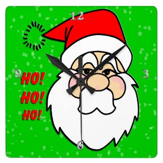 Santa Claus Square Wall Clock