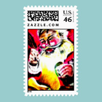santa claus stamps