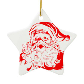 Santa Claus Star Ornament