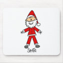 Santa Claus Stick Figure Mousepad