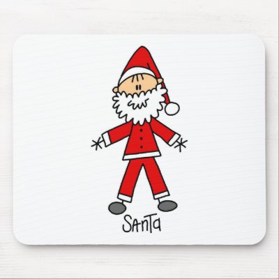 Santa Claus Stick Figure Mousepad by stick_figures
