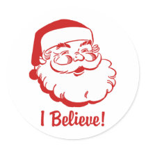 Santa Claus Round Sticker