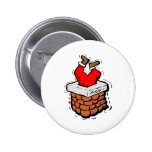 Santa Claus Stuck In Chimney Button