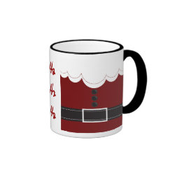 Santa Claus Suit Christmas Holiday Design Coffee Mugs