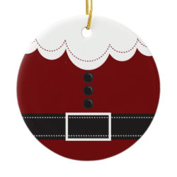 Santa Claus Suit Christmas Holiday Design Christmas Tree Ornament