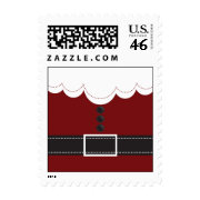 Santa Claus Suit Christmas Holiday Design Postage Stamp