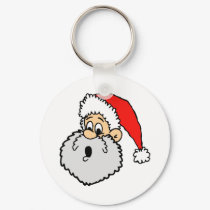 Santa Claus Surprised keychains by ChristmasStamps Santa Claus Surprised keychains