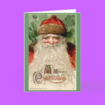 Santa Claus vintage christmas card cards