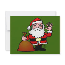 Santa Claus waving invitations by cardvibes Santa Claus waving invitations