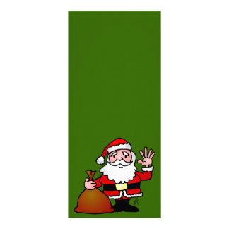 Santa Claus waving Personalized Rack Card
