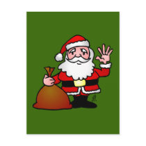 Santa Claus waving postcards by cardvibes Santa Claus waving postcards