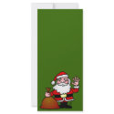 Santa Claus waving rackcard