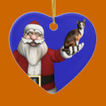 Santa Claus With Calico Cat ornaments