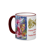 SANTA CLAUS WITH HARP CELTIC mugs by bulgan_lumini SANTA CLAUS WITH HARP CELTIC mugs