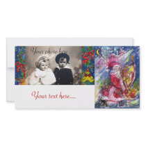 SANTA CLAUS WITH HARP photo cards