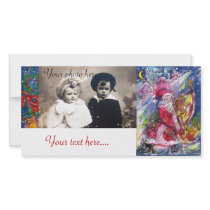 SANTA CLAUS WITH HARP photo cards